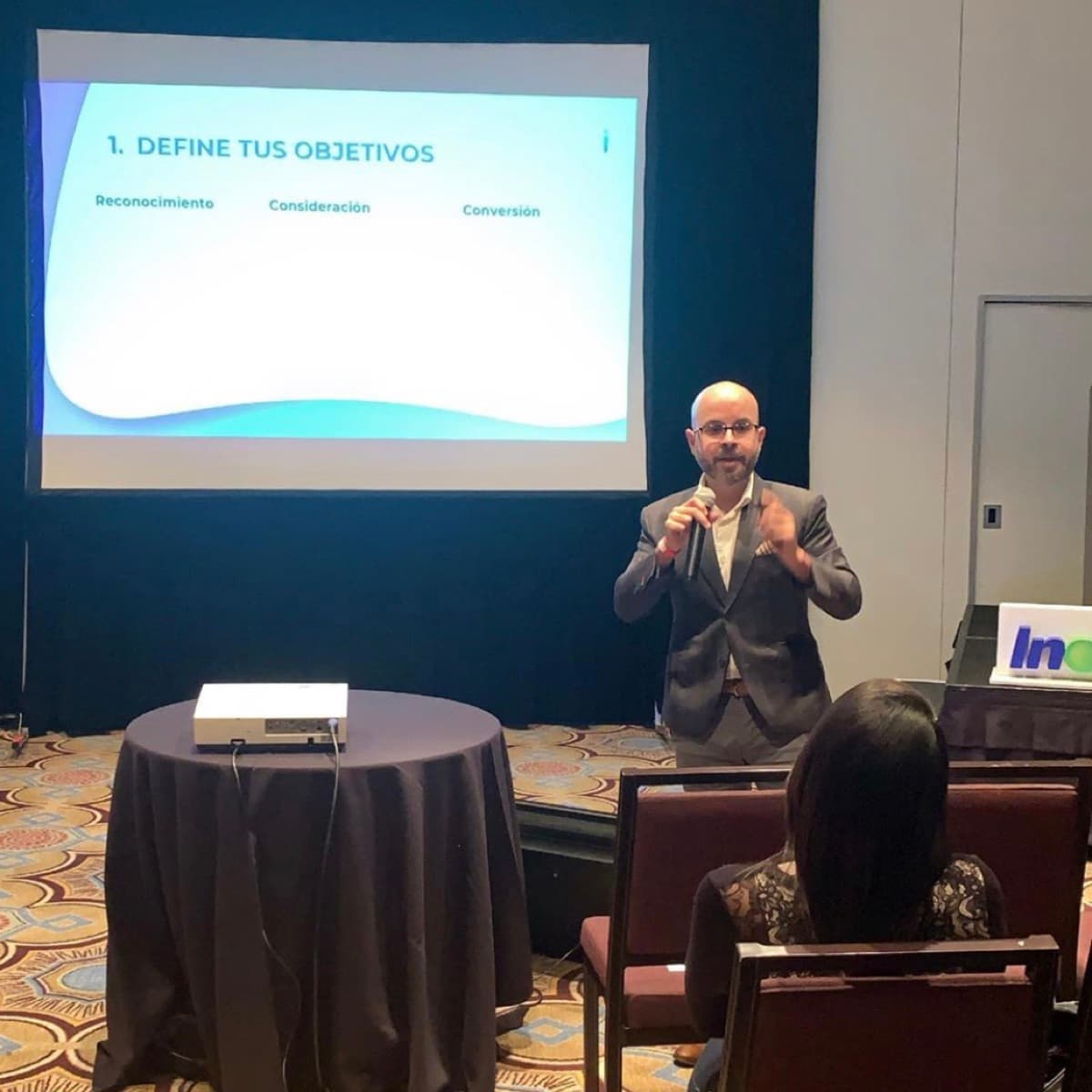 Speaking on AI at an industry conference
